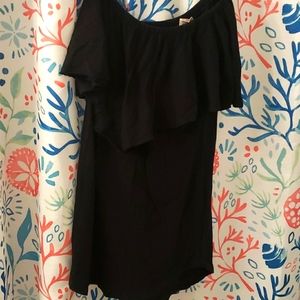 Roxy off the shoulder cute black short dress size small